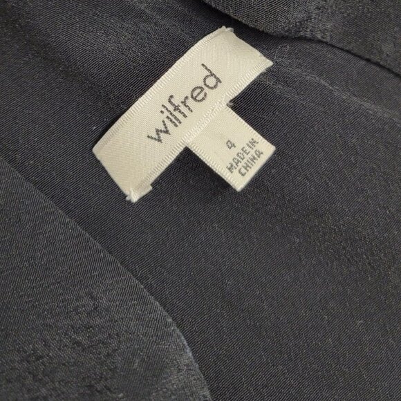 Aritzia Wilfred  Vourette Mini Dress Size 4 Black Crepe - Picture 6 of 8